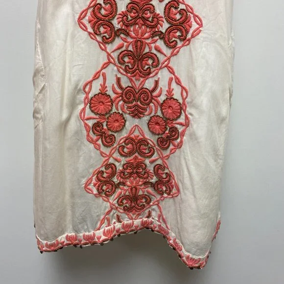 LulaSoul Boho Midi Dress Embroidered Beaded Resort Wear size Small‎ - Picture 3 of 11